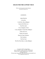 Solos for the Lower Voice
